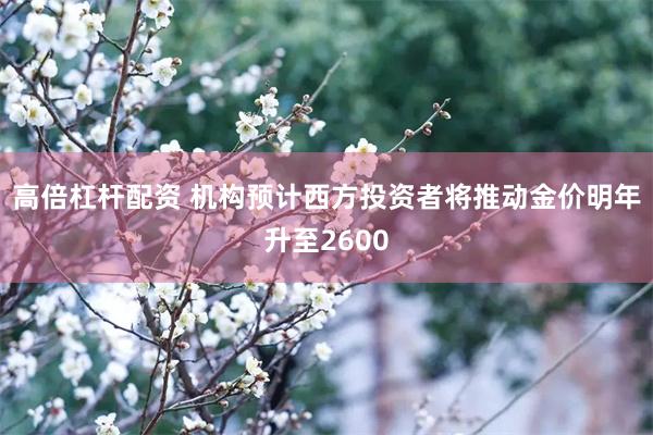 高倍杠杆配资 机构预计西方投资者将推动金价明年升至2600