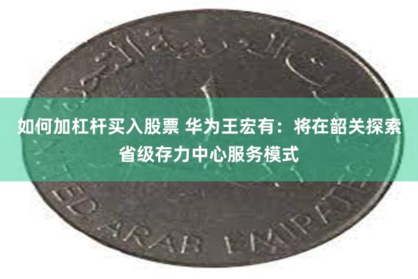 如何加杠杆买入股票 华为王宏有：将在韶关探索省级存力中心服务模式