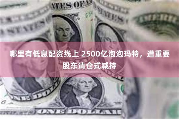 哪里有低息配资线上 2500亿泡泡玛特，遭重要股东清仓式减持