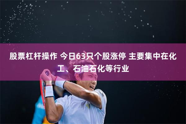 股票杠杆操作 今日63只个股涨停 主要集中在化工、石油石化等行业