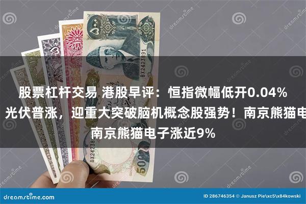 股票杠杆交易 港股早评：恒指微幅低开0.04%，半导体、光伏普涨，迎重大突破脑机概念股强势！南京熊猫电子涨近9%