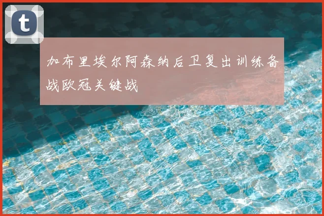 加布里埃尔阿森纳后卫复出训练备战欧冠关键战